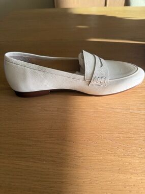 Tuckernuck Ivory Leather Penny Loafers